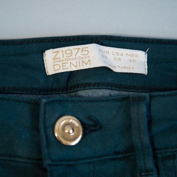 ZARA DARK GREEN JEANS - Picture 5 of 13
